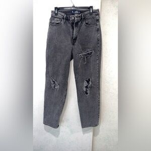 Hollister Women's Black Distressed Ultra High Rise Vintage Straight  Jeans